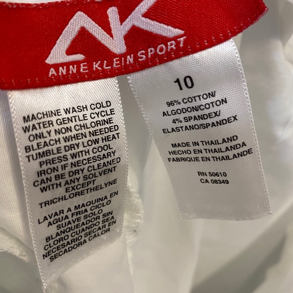 Anne Klein Ankle Pant Polka Dot Belt Stretch - Picture 5 of 5